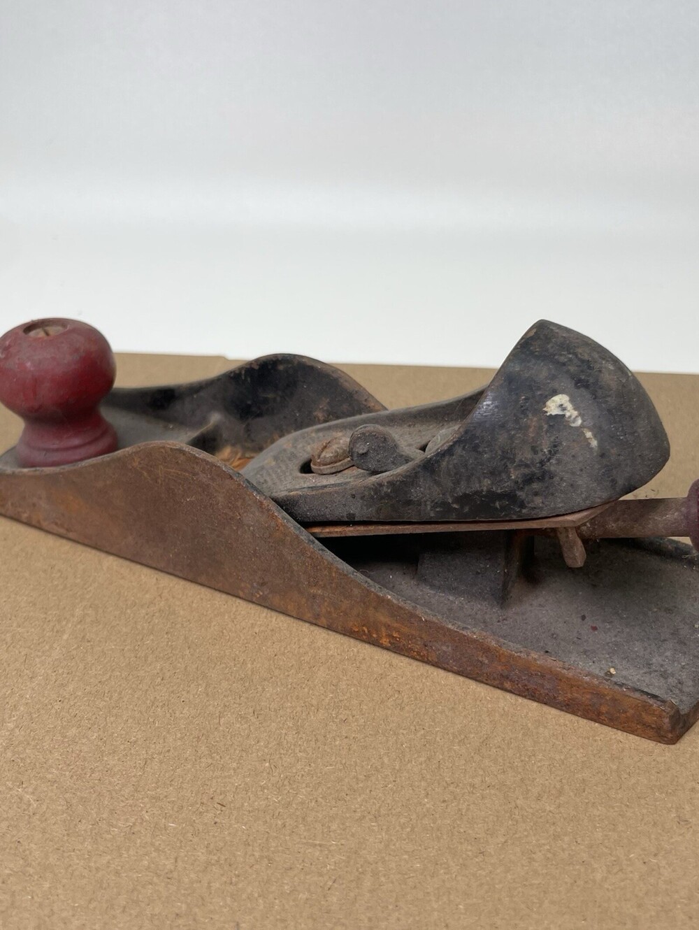 Vintage Worth Pexto Block Plane 7" Woodworking Hand Tool Red Knob Made in USA
